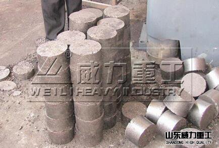 金屬切屑壓塊機成品