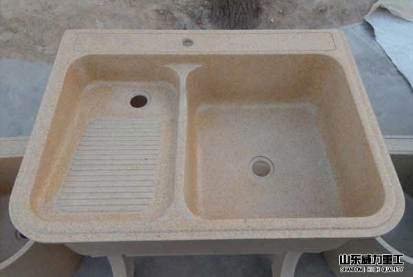 熱壓成型石英石水槽成品